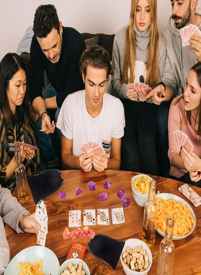 مجموعة من قطع النرد متعددة الأوجه، قطعتان، مجموعة نرد للألعاب، ألعاب نرد الطاولة، أدوات تعليمية للاحتمالات، 14 قطعة بلونين مع حقيبة تخزين - Image 5